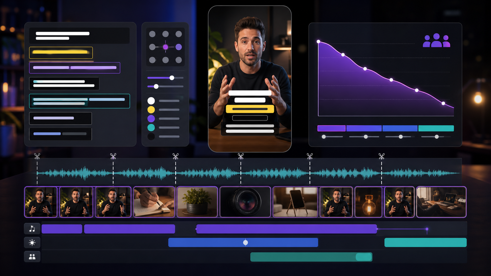 Caption design and viewer retention editing for short form videos